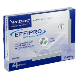 EFFIPRO 134 mg pip.solução.para.pingar.num.cão.de.tamanho.médio, 4 pcs