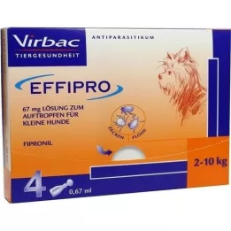 EFFIPRO 67 mg pip.solução.para.pingar.em.cães.pequenos, 4 unid