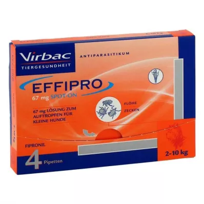 EFFIPRO 67 mg pip.solução.para.pingar.em.cães.pequenos, 4 unid EFFIPRO 67 mg pip.solução.para.pingar.em.cães.pequenos, 4 unid