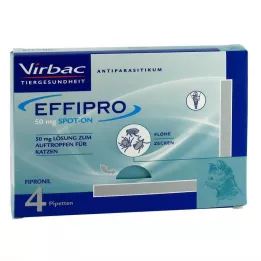 EFFIPRO 50 mg solução para instilação para gatos, 4 unid