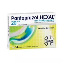 PANTOPRAZOL HEXAL b.Comprimidos revestidos entéricos para azia, 14 unidades