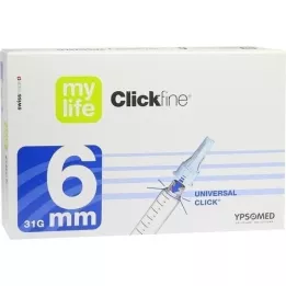 MYLIFE Agulhas de caneta Clickfine 6 mm 31 G, 100 unidades