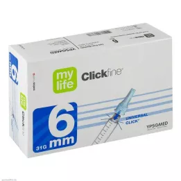 MYLIFE Agulhas de caneta Clickfine 6 mm 31 G, 100 unidades