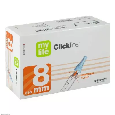 MYLIFE Agulhas de caneta Clickfine 8 mm, 100 unidades MYLIFE Agulhas de caneta Clickfine 8 mm, 100 unidades