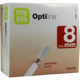 MYLIFE Agulhas para canetas Optifine 8 mm, 100 unidades