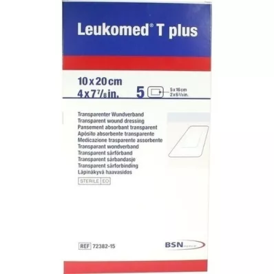 LEUKOMED transp.plus pensos esterilizados 10x20 cm, 5 unid