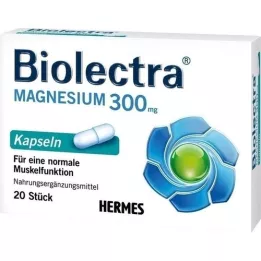BIOLECTRA Cápsulas de magnésio 300 mg, 20 unid