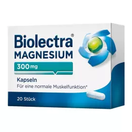 BIOLECTRA Cápsulas de magnésio 300 mg, 20 unid