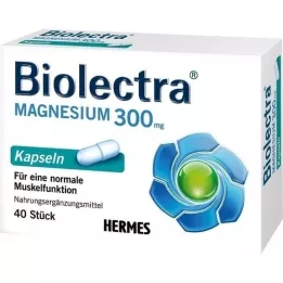 BIOLECTRA Cápsulas de magnésio 300 mg, 40 unid