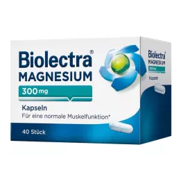 BIOLECTRA Cápsulas de magnésio 300 mg, 40 unid