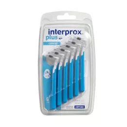 INTERPROX mais escova interdental cónica azul, 6 peças