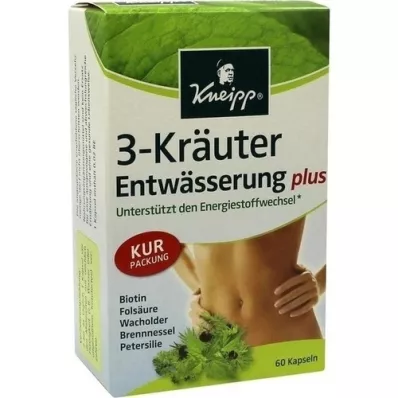 KNEIPP 3-Herbs Cápsulas de Drenagem, 60 Cápsulas