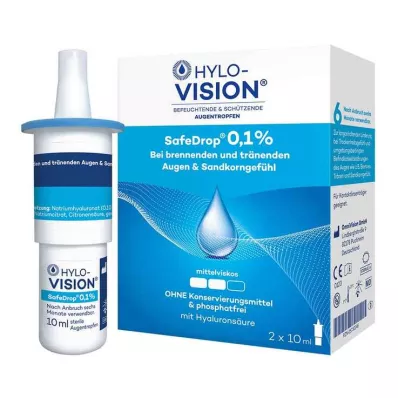HYLO-VISION Colírio SafeDrop 0,1%, 2X10 ml HYLO-VISION Colírio SafeDrop 0,1%, 2X10 ml