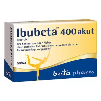 IBUBETA 400 comprimidos revestidos por película agudos, 50 unidades IBUBETA 400 comprimidos revestidos por película agudos, 50 unidades