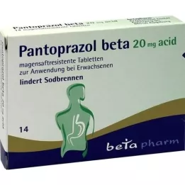PANTOPRAZOL Comprimidos com revestimento entérico de ácido beta 20 mg, 14 unidades