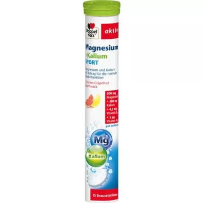 DOPPELHERZ Magnésio+Potássio Sport Effervescent Tablets, 15 Capsules