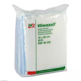 VLIWAZELL Pensos absorventes não esterilizados 15x20 cm, 25 unidades