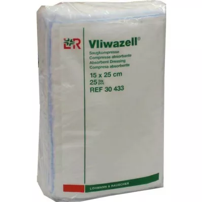 VLIWAZELL Pensos absorventes não esterilizados 15x25 cm, 25 unidades
