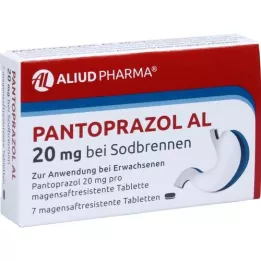 PANTOPRAZOL AL 20 mg para azia, comprimidos de sumo gástrico, 7 unid