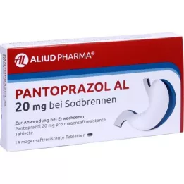 PANTOPRAZOL AL 20 mg para azia, comprimidos para sumo gástrico, 14 unidades