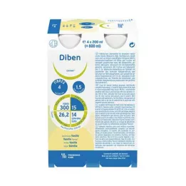 DIBEN DRINK Baunilha 1,5 kcal/ml, 4X200 ml
