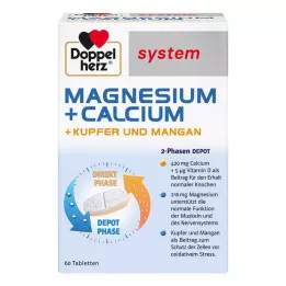 DOPPELHERZ Magnésio+Calcário+Cobre+Manganês sist. tab. 60 unid