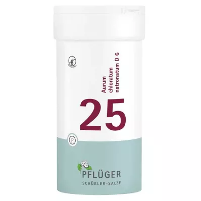 BIOCHEMIE Pflüger 25 Aurum chlorat.natron.D 6 Tab., 400 unid BIOCHEMIE Pflüger 25 Aurum chlorat.natron.D 6 Tab., 400 unid