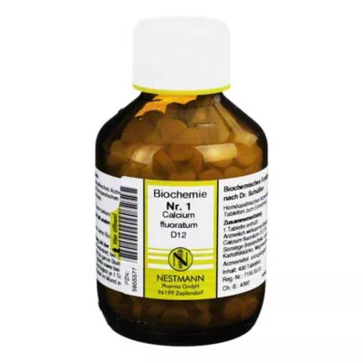 BIOCHEMIE 1 Calcium fluoratum D 12 comprimidos, 400 unid