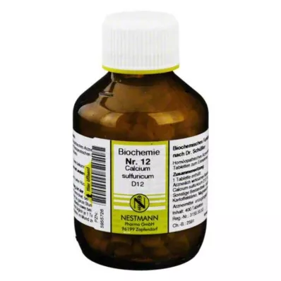 BIOCHEMIE 12 Calcium sulfuricum D 12 Comprimidos, 400 Cápsulas