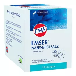 EMSER Sal para lavagem nasal Btl. fisiológico, 100 unid