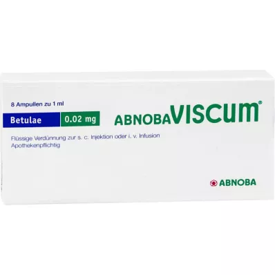 ABNOBAVISCUM Ampolas de Betulae 0,02 mg, 8 unid