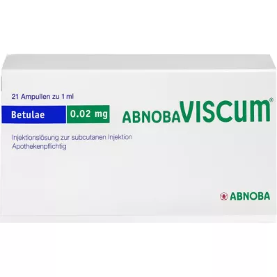 ABNOBAVISCUM Ampolas de Betulae 0,02 mg, 21 unid