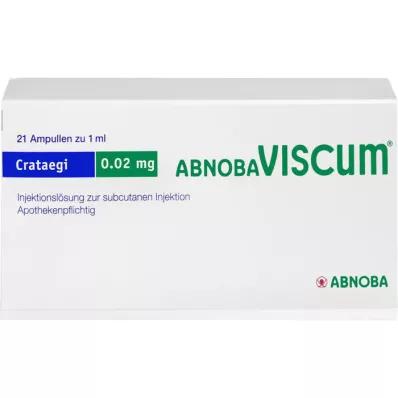 ABNOBAVISCUM Ampolas de Crataegi 0,02 mg, 21 unid