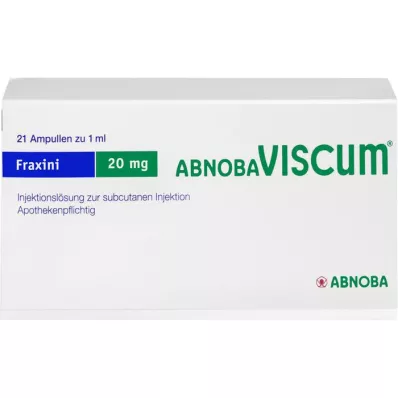 ABNOBAVISCUM Fraxini 20 mg ampolas, 21 unid