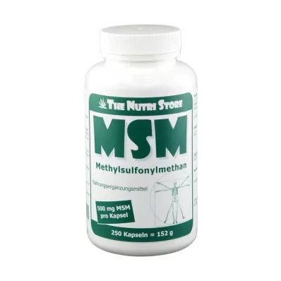 MSM Cápsulas de 500 mg de metilsulfonilmetano, 250 unidades
