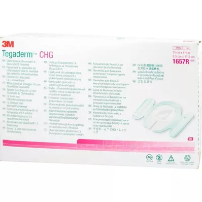TEGADERM 3M CHG Ligadura de fixação intravenosa 8,5x11,5 cm 1657R, 25 unid TEGADERM 3M CHG Ligadura de fixação intravenosa 8,5x11,5 cm 1657R, 25 unid