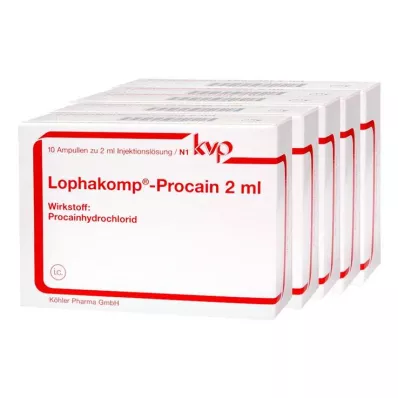 LOPHAKOMP Procaína 2 ml solução injetável, 50X2 ml LOPHAKOMP Procaína 2 ml solução injetável, 50X2 ml