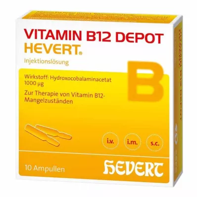 VITAMIN B12 DEPOT Ampolas Hevert, 10 unid