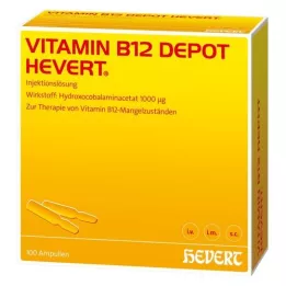 VITAMIN B12 DEPOT Ampolas Hevert, 100 unid