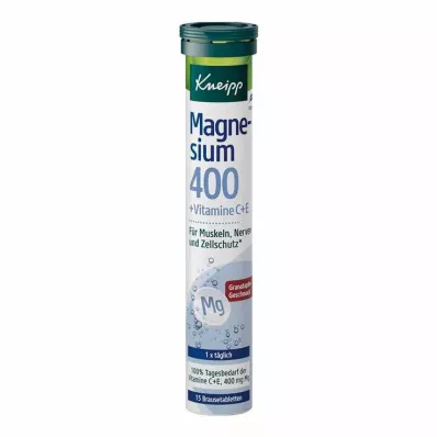 KNEIPP Comprimidos efervescentes de magnésio 400+C+E, 15 unid KNEIPP Comprimidos efervescentes de magnésio 400+C+E, 15 unid