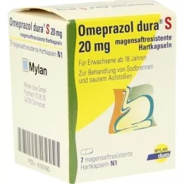 OMEPRAZOL Dura S 20 mg cápsulas duras gastro-resistentes, 7 unidades