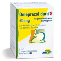 OMEPRAZOL Dura S 20 mg cápsulas duras gastro-resistentes, 7 unidades