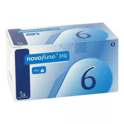 NOVOFINE 6 agulhas 0,25x6 mm, 100 unid NOVOFINE 6 agulhas 0,25x6 mm, 100 unid