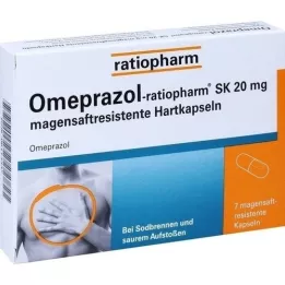 OMEPRAZOL-ratiopharm SK 20 mg cápsulas duras de sumo gástrico, 7 unid