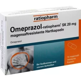 OMEPRAZOL-ratiopharm SK 20 mg cápsulas duras de sumo gástrico, 14 unid