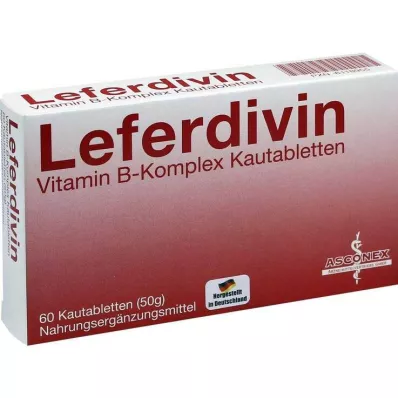 LEFERDIVIN Comprimidos mastigáveis de vitaminas do complexo B, 60 unidades