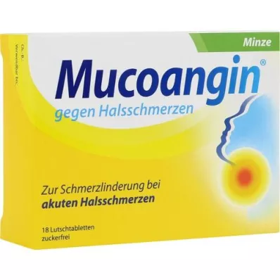 MUCOANGIN Pastilhas de menta 20 mg, 18 unid