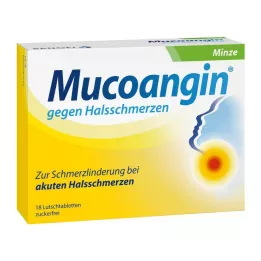 MUCOANGIN Pastilhas de menta 20 mg, 18 unid
