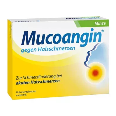 MUCOANGIN Pastilhas de menta 20 mg, 18 unid