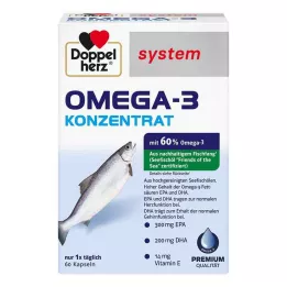 DOPPELHERZ Cápsulas de sistema concentrado de ómega 3, 60 unidades